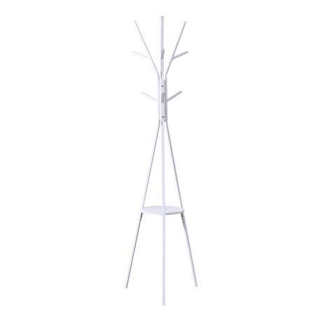 Cuier metalic Denner, Metal, Alb - Negru, 48x48x180 cm