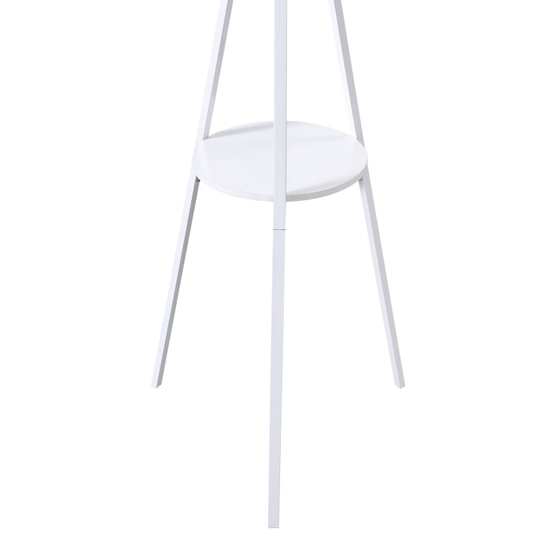 Cuier metalic Denner, Metal, Alb - Negru, 48x48x180 cm - Alb