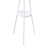 Cuier metalic Denner, Metal, Alb - Negru, 48x48x180 cm - Alb