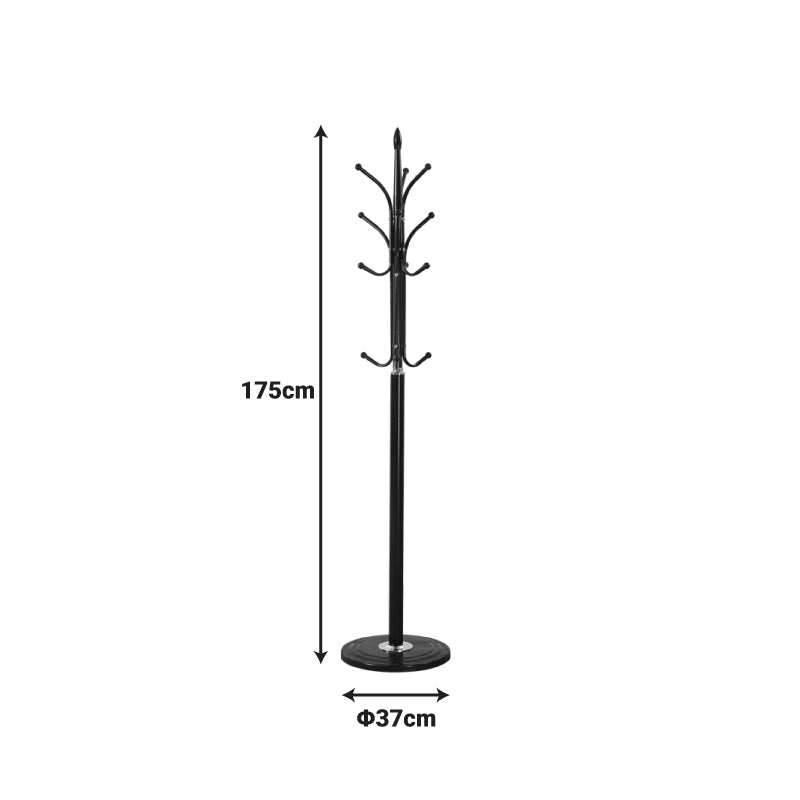 Cuier de haine Keleste, Metal, Alb - Negru, 37x175 cm - Negru