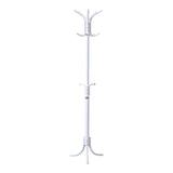 Cuier metalic Mendora, Alb - Negru, 40x40x180 cm - Alb