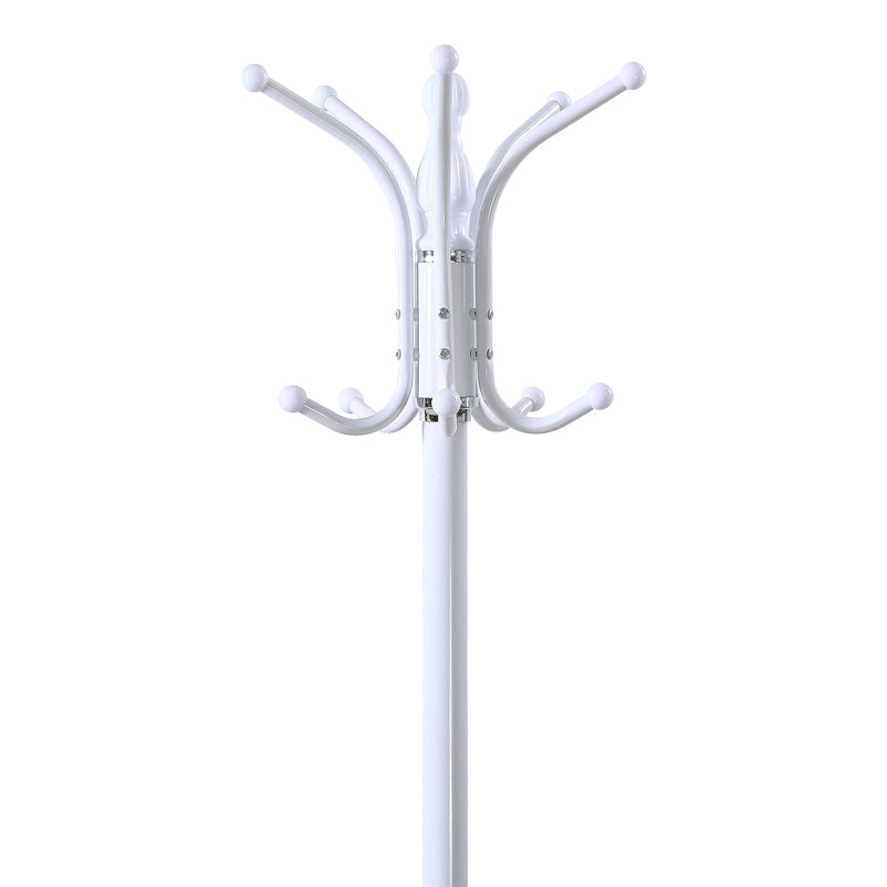 Cuier metalic Mendora, Alb - Negru, 40x40x180 cm - Alb