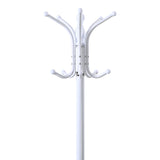 Cuier metalic Mendora, Alb - Negru, 40x40x180 cm - Alb