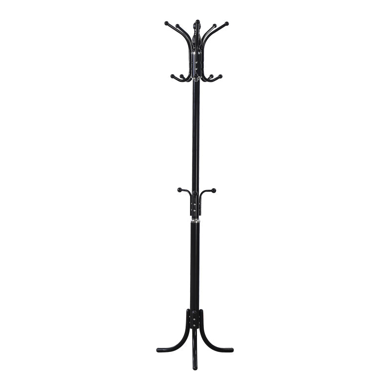 Cuier metalic Mendora, Alb - Negru, 40x40x180 cm - Cuier metalic Mendora, Alb - Negru, 40x40x180 cm