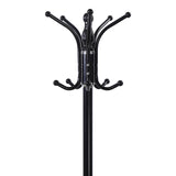 Cuier metalic Mendora, Alb - Negru, 40x40x180 cm - Negru