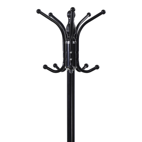 Cuier metalic Mendora, Alb - Negru, 40x40x180 cm