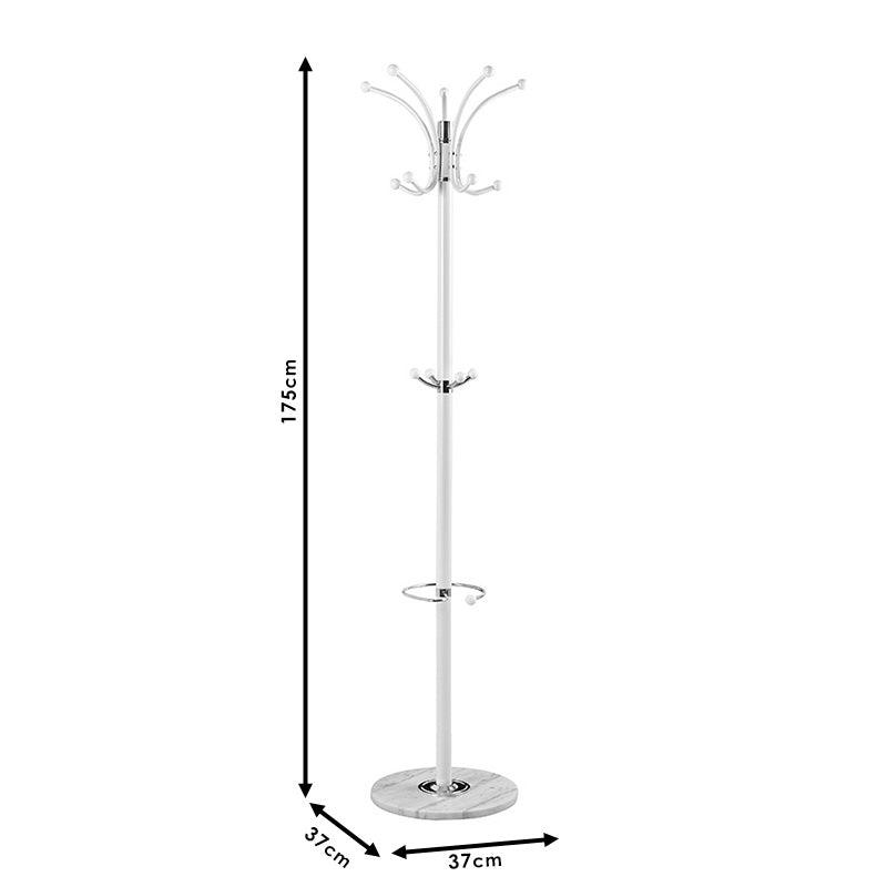 Cuier Nicolo metal, 37x175 cm - Alb