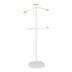 Cuier pentru haine cu funcție de organizare Jolma, Metal-lemn, Alb - Negru, 30x111 cm