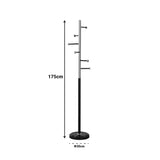 Cuier pentru haine Serea, Metal, 30x175 cm - Negru