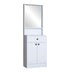 Cuier Rockder cu oglinda, 60x35x183 cm