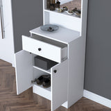 Cuier Rockder cu oglinda, 60x35x183 cm - Alb