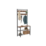 Cuier Tifo cadru metal, Negru, 86x172x30 cm