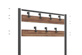 Cuier Tifo cadru metal, Negru, 86x172x30 cm