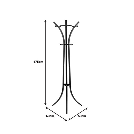 Cuier tip pom Zensine, Negru, 51x63x175 cm