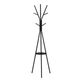 Cuier metalic Denner, Metal, Alb - Negru, 48x48x180 cm - Cuier metalic Denner, Metal, Alb - Negru, 48x48x180 cm - 395-000005