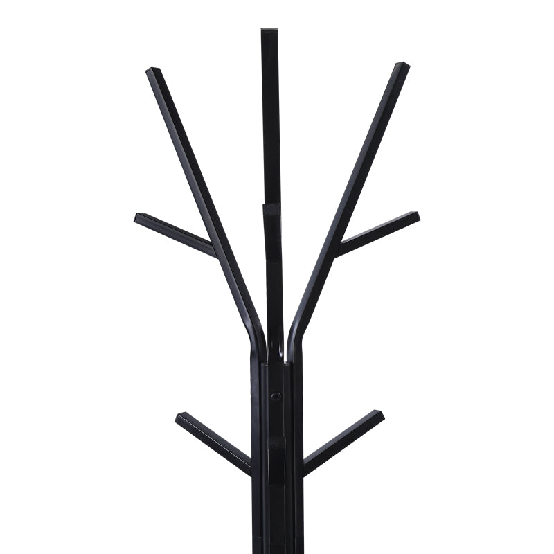Cuier metalic Denner, Metal, Alb - Negru, 48x48x180 cm - Negru