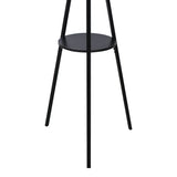 Cuier metalic Denner, Metal, Alb - Negru, 48x48x180 cm - Negru