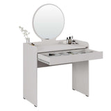 Masa de machiaj TMU-701-VV-1 Home Collection® cu sertar si oglinda, Alb - Bej, 90x142x47 cm