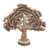 Decoratiune de masa brad Natrem lemn de mango, Natural, 45x11x43 cm
