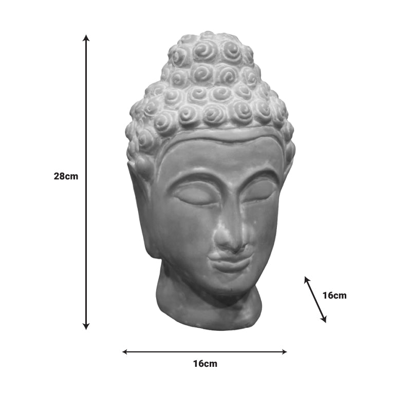 Decoratiune de masa buddha Rolia, teracota Gri, 16x16x28 cm
