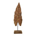 Decoratiune de masa frunza Lopi Auriu mango lemn-fier, 23x9x78 cm