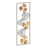 Decoratiune de perete Blomma metal auriu, antic, 31x90 cm