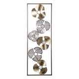 Decoratiune de perete Blomma metal auriu, antic, 31x90 cm