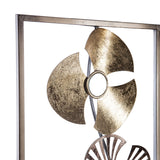 Decoratiune de perete Blomma metal auriu, antic, 31x90 cm