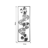 Decoratiune de perete Blomma metal auriu, antic, 31x90 cm