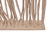 Decoratiune de perete cu etajere Barbin, Lemn Teak-Suar, Natur, 120x25x200 cm