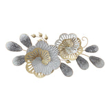 Decoratiune de perete din metal Barney, Auriu, 85x39x5 cm