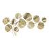 Decoratiune de perete din metal Fleur, Auriu, 131x68x6 cm