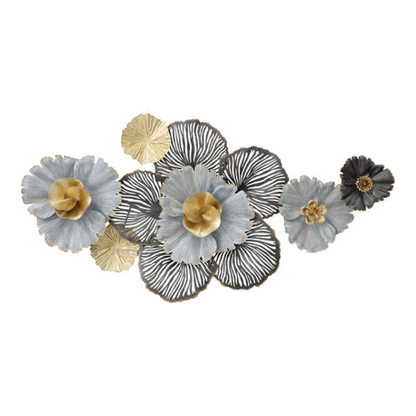 Decoratiune de perete din metal Jemiole, Auriu, 106x53x9 cm