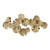 Decoratiune de perete din metal Lily, Auriu, 130x64x6 cm
