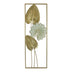 Decoratiune de perete din metal Tropana, Auriu, 31x90 cm