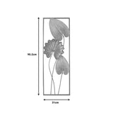 Decoratiune de perete din metal Tropana, Auriu, 31x90 cm