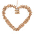 Decoratiune de perete inima Herea, Lemn, Natur, 36x37 cm