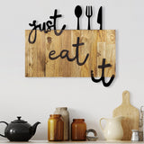 Decoratiune de perete lemn Just Eat It, Nuc, 52x58 cm