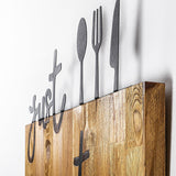 Decoratiune de perete lemn Just Eat It, Nuc, 52x58 cm