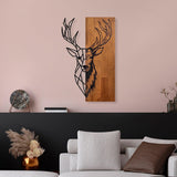 Decoratiune de perete lemn Red Deer 1, Nuc, 33x58x3 cm