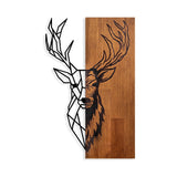 Decoratiune de perete lemn Red Deer 1, Nuc, 33x58x3 cm