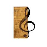 Decoratiune de perete lemn Skyler, Nuc, 58x39 cm