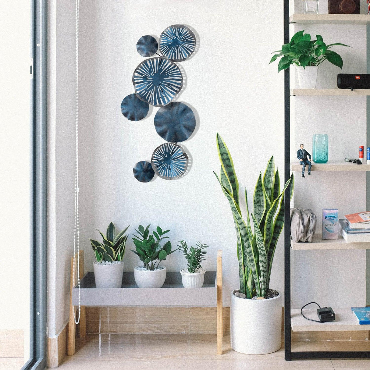 Decoratiune de perete Metal Astrid, Multicolor, 35x79 cm