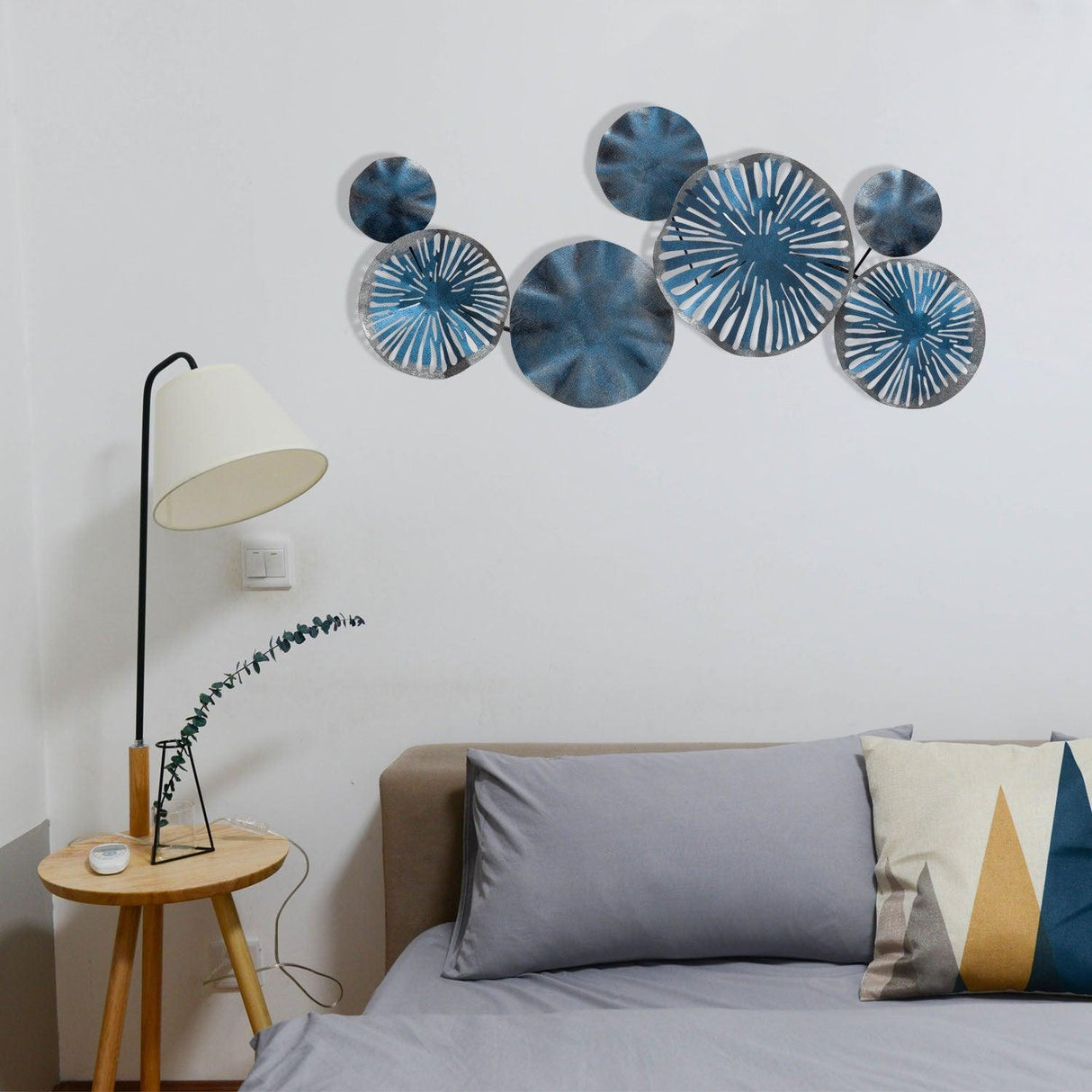 Decoratiune de perete Metal Astrid, Multicolor, 35x79 cm