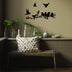 Decoratiune de perete Metal Bırd Communıty, Negru, 22x1x68 cm