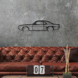 Decoratiune de perete Metal Chevrolet Camaro V2 Silhouette, Negru, 18x70 cm