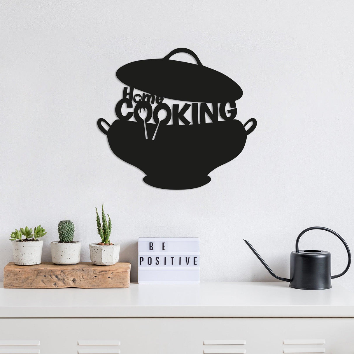 Decoratiune de perete Metal Cookıng-metalpot, Cupru, 40x45 cm - Negru