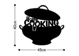 Decoratiune de perete Metal Cookıng-metalpot, Cupru, 40x45 cm - Negru