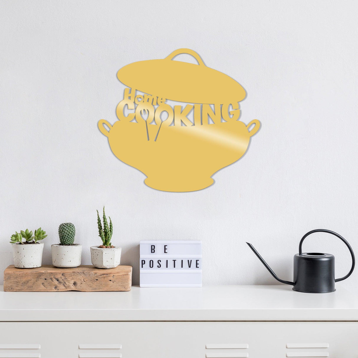 Decoratiune de perete Metal Cookıng-metalpot, Cupru, 40x45 cm - Auriu
