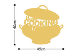 Decoratiune de perete Metal Cookıng-metalpot, Cupru, 40x45 cm - Auriu